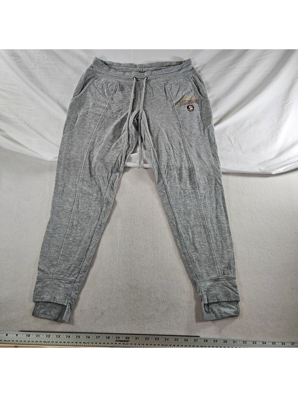 FSU Seminoles Womens Jogger Sweatpants Gray Medium NCAA Sideline Apparel